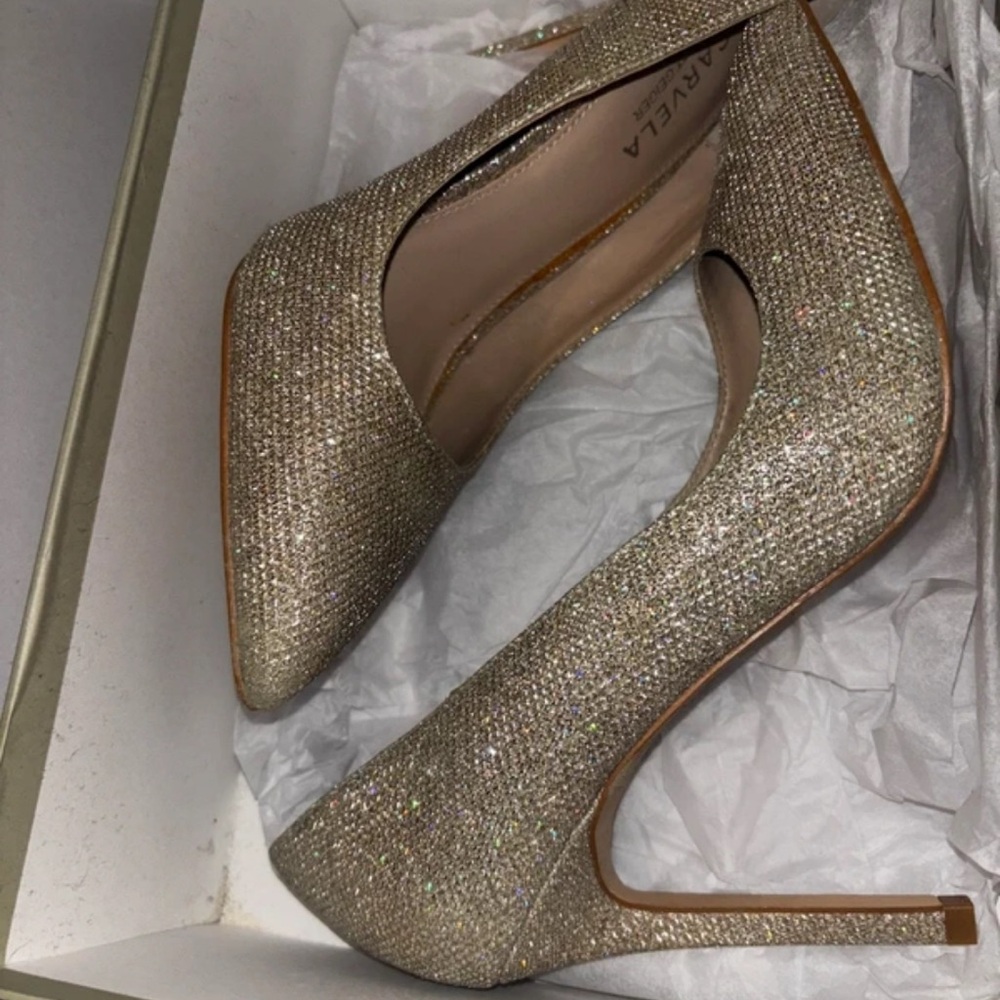 Kurt Geiger Shimmering Silver Heels